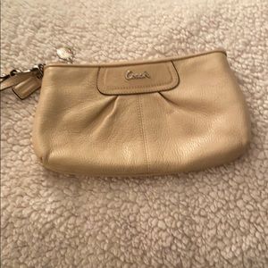 Genuine leather Coach Wristlet